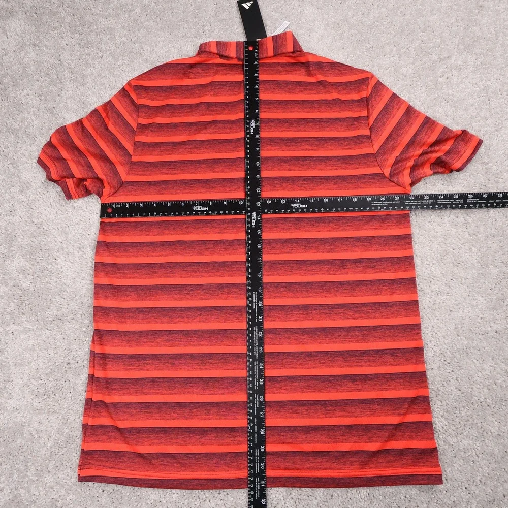 NEW Adidas Golf Performance‎ Polo Shirt Striped Short Sleeve Athletic Mens Large